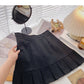 Korean short skirt with thin Ruffle hem and hip wrapped fishtail  5633