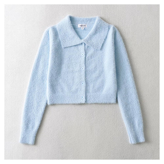 Pull cardigan vintage taille haute avec nombril 7168