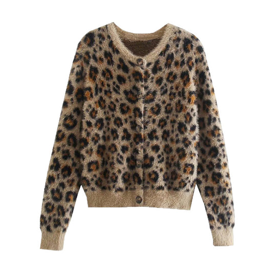 Manteau tricoté polyvalent effet fourrure artificielle 7353