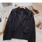 Temperament long sleeve suit coat two button design fashion thin top  6219