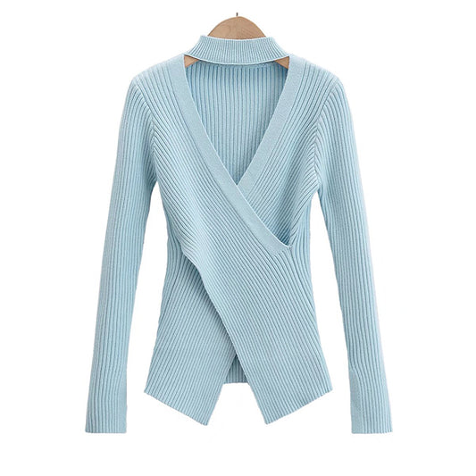 Pull col V croisé vintage High Street 7202