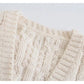 Sweet artificial jewelry button sweater cardigan jacket  7333