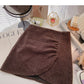 Versatile fashion retro irregular pleated high waist skirt  5577
