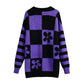 New French Vintage flower jacquard sweater knitted coat  7352
