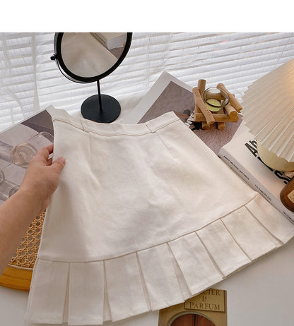 Korean short skirt with thin Ruffle hem and hip wrapped fishtail  5633