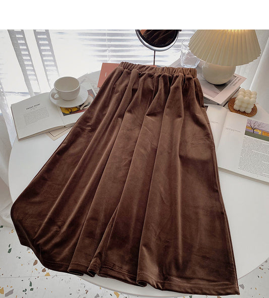 Koreanische Version des Hongkong-Stils, vielseitiger Rock in A-Linie 5742