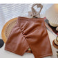High waist pleated Hip Wrap slim design personalized A-line skirt  5563