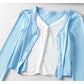 V-neck stretch slim short knit cardigan  7387