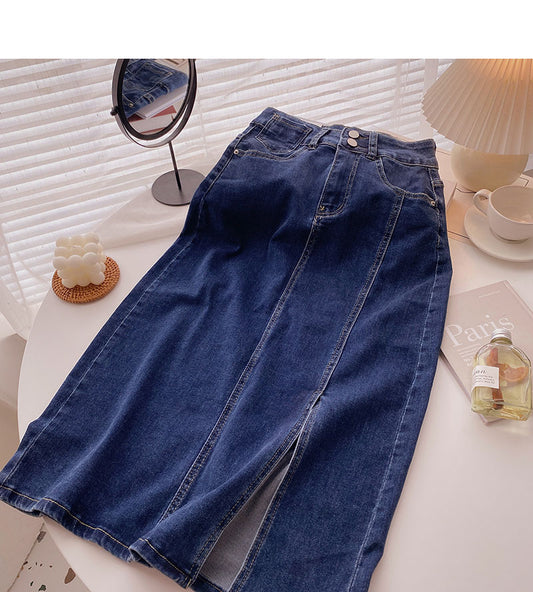 New Korean style fashionable temperament retro A-line skirt  5715