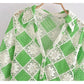 Flower Crochet top short cut out sweater  7278