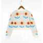 Niche design high waist navel exposed long sleeved cardigan  7406