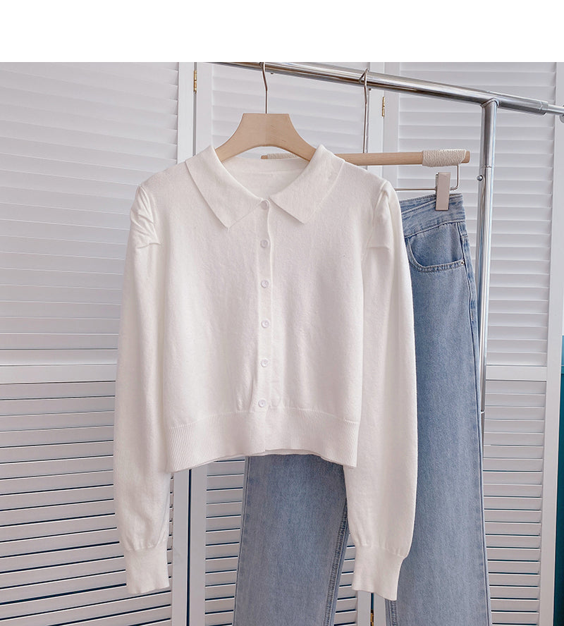 Versatile harbor Vintage short Lapel top  6609