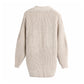 Slim bow double breasted knit coat  7398