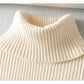 American retro high neck sweater with exposed navel and high waist  7351