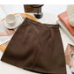 Simple and personalized design fashion split A-shaped high waist skirt  5555