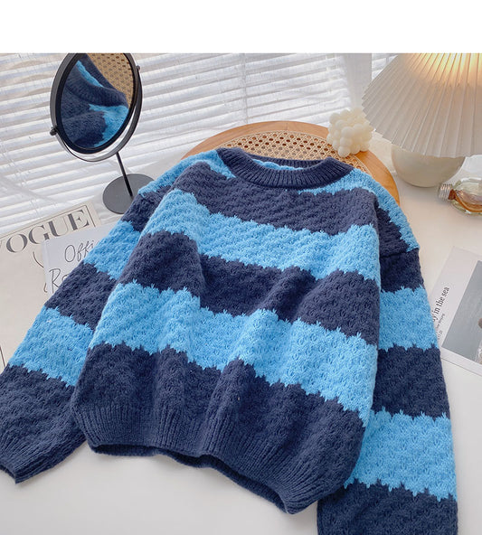 Nouveau pull ample à manches longues coréen 5896
