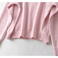 Lazy style sweater loose round neck simple long sleeve sweater  7439