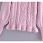 Vintage Palace Style Bubble Sleeve Sweater  7308