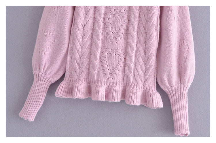 Vintage Palace Style Bubble Sleeve Sweater  7308