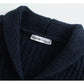 Cardigan en tricot à revers, pull polyvalent et décontracté pour l'automne 7395