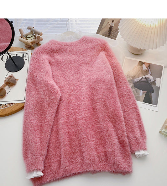 Pull en imitation vison, sensation de paresseux, top 6167