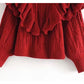 Versatile lace layered octet knit sweater  7455