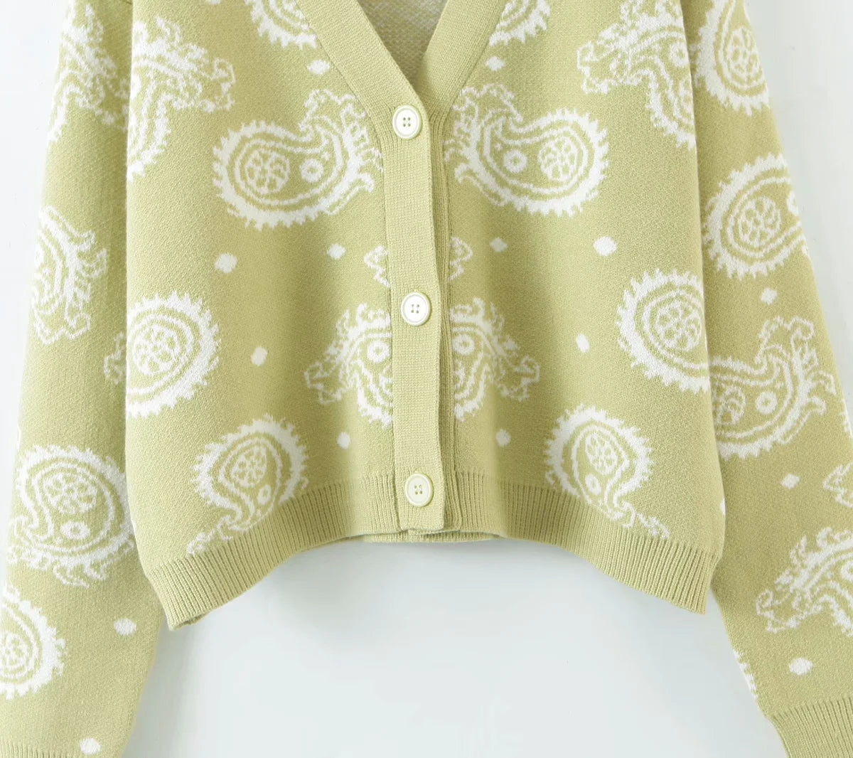 V-Neck Sweater lazy style loose long sleeve knitted cardigan  7264