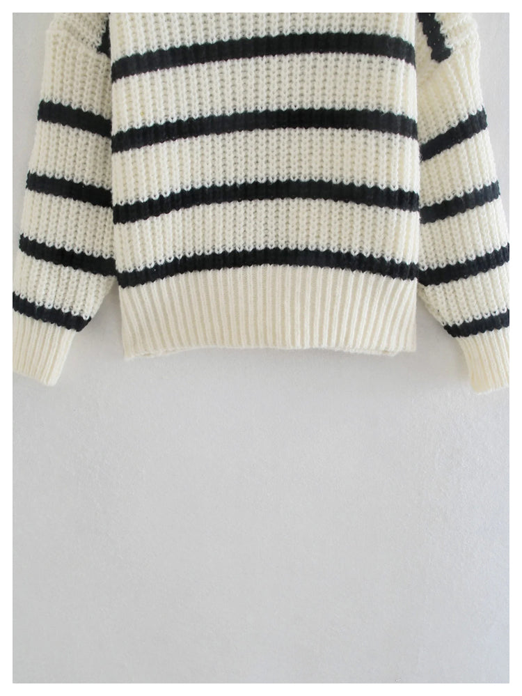 Simple age reducing loose lazy Pullover long sleeved sweater  7445