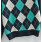 American Vintage diamond check V-Neck Sweater  7297