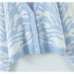 Pull à manches longues en jacquard de cheval Cardigan en tricot à col en V rétro paresseux 7265
