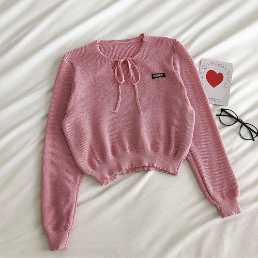 Nouveau pull décontracté coréen à manches longues 6476