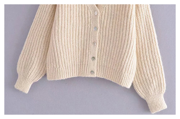 Lazy style leisure temperament loose knit cardigan sweater coat  7365
