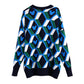 New Mickey Mouse Diamond Flower jacquard V-neck knitted cardigan  7331