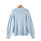 Three dimensional sunflower Pullover loose knitted sweater  7299