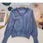 Pull tricoté femme mode rétro polyvalent 6164