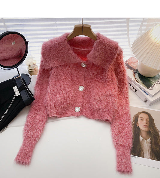 Cardigan en mohair au tempérament doux 5921