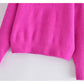 Versatile Soft Knit Long Sleeve V-neck rib knit  7313
