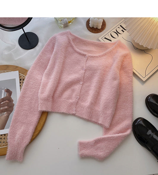 Haut cardigan court à manches longues pour petit homme de style coréen 5955