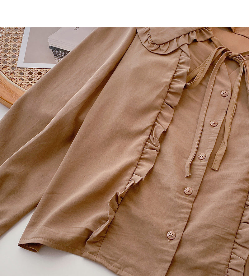 Korean design sense age reducing versatile student top  6365