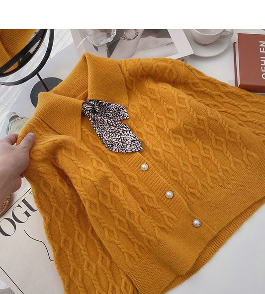 Foulard en soie à lacets vintage avec sens du design et haut ample 5889