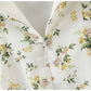 Robe à manches bouffantes à lacets et encolure carrée de style rétro français 7063