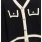Button knitted cardigan jacket fashion versatile slim sweater  7274