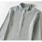 Slim Fingerless long sleeve solid color sweater top  7298