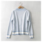 Xiaoxiangfeng V-neck pearl button loose knit cardigan coat  7460