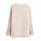 Nouveau tricot côtelé polyvalent à la mode avec bouton 7301