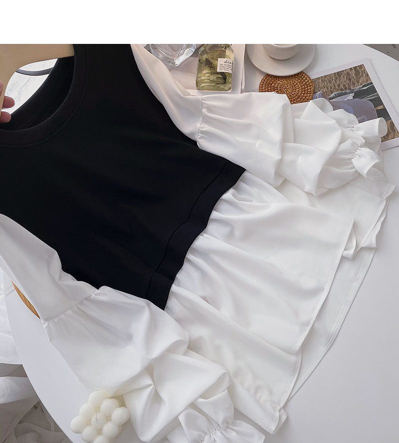New Korean pleated long sleeve slim shirt  6277