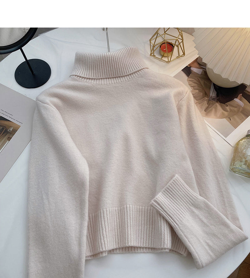 New Korean versatile leisure solid color thin long sleeve top  6127