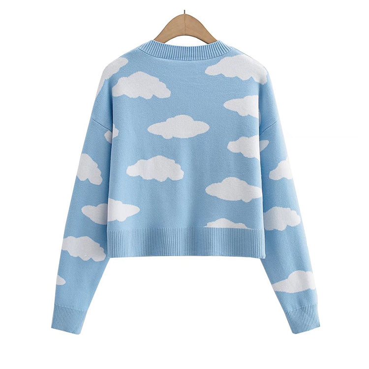 Minority Design Sense Wolke Strickjacke einreihiger Pullover Mantel 7425