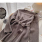 Design sense temperament loose and thin round neck top with belt  5931