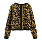 Vintage animal jacquard sweater knitted coat  7350